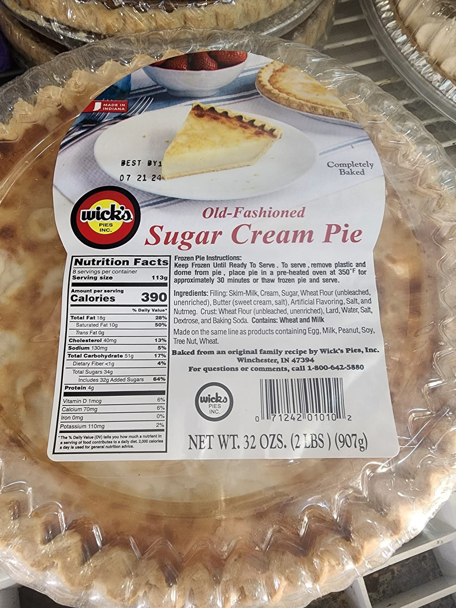 Pie Sugar Cream Pie Cypress Creek Co Op