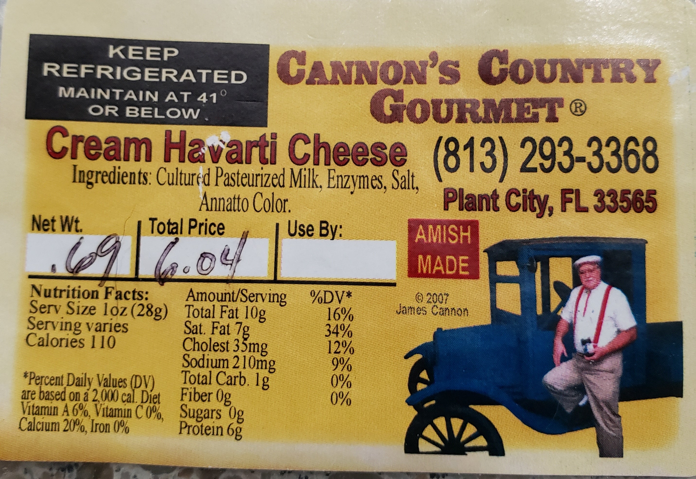 Amish - Cheese - Cream Havarti $6.42 per 1/2 lb.