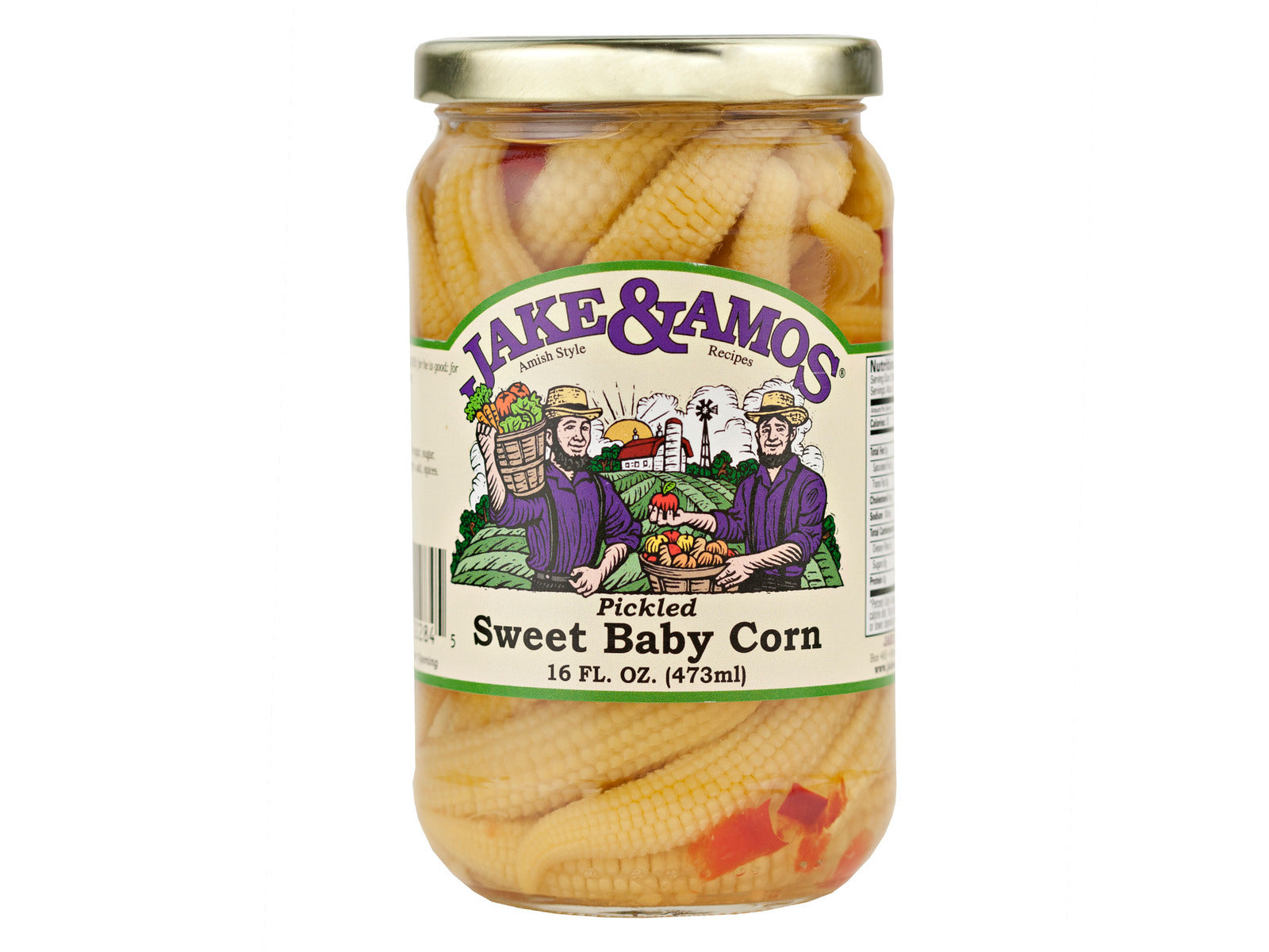Amish - Pickled Baby Corn - SWEET - Jake & Amos
