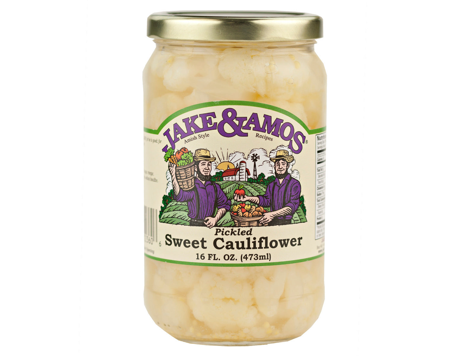 Amish - Pickled Cauliflower - Sweet - Jake & Amos